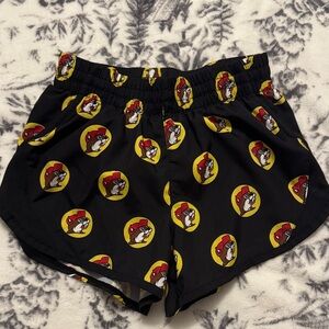 Bucees Girls Black Shorts with Beaver Print